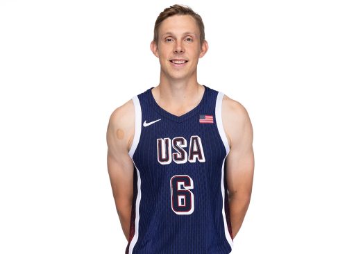 3v3 Basketball athlete Canyon Barry poses for a portrait during the 2024 Team USA Media Summit at Marriott Marquis Hotel on April 17, 2024 in New York City.