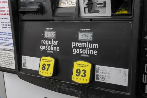 Close-up of a Costco gas pump