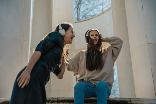 listening to music with friends