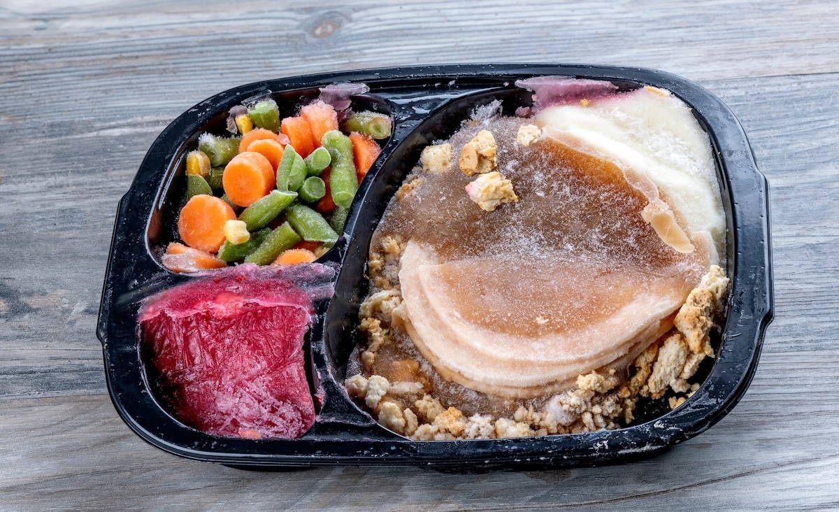 frozen turkey TV dinner