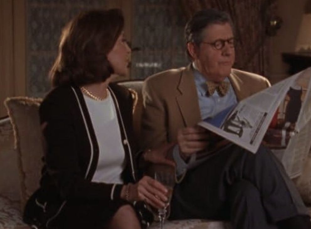 Actors Kelly Bishop and Edward Herrmann in Gilmore Girls
