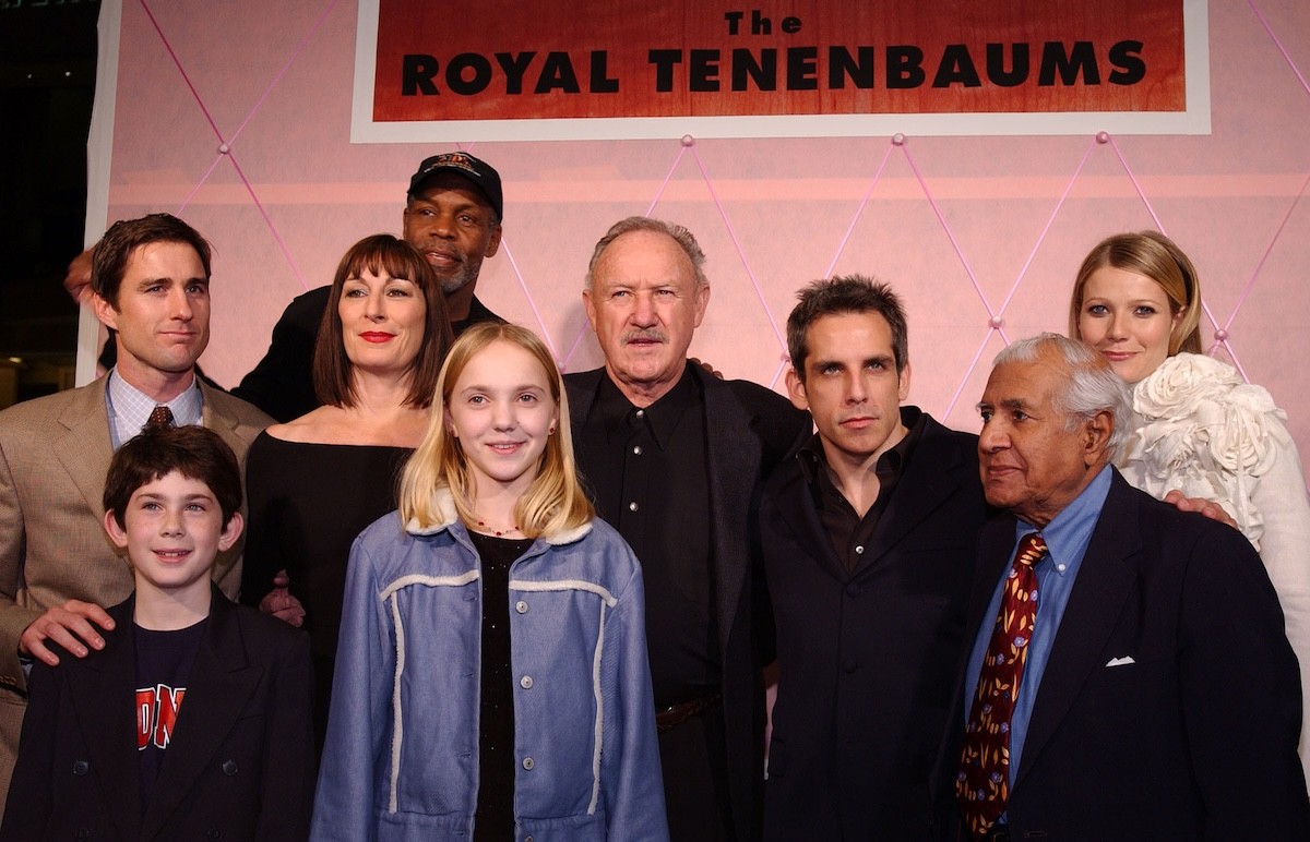 cast of "The Royal Tenenbaums" at the movie premier in 2001