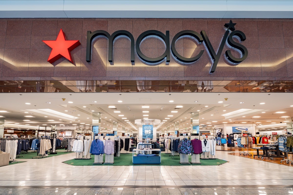 View inside a Macy's store.