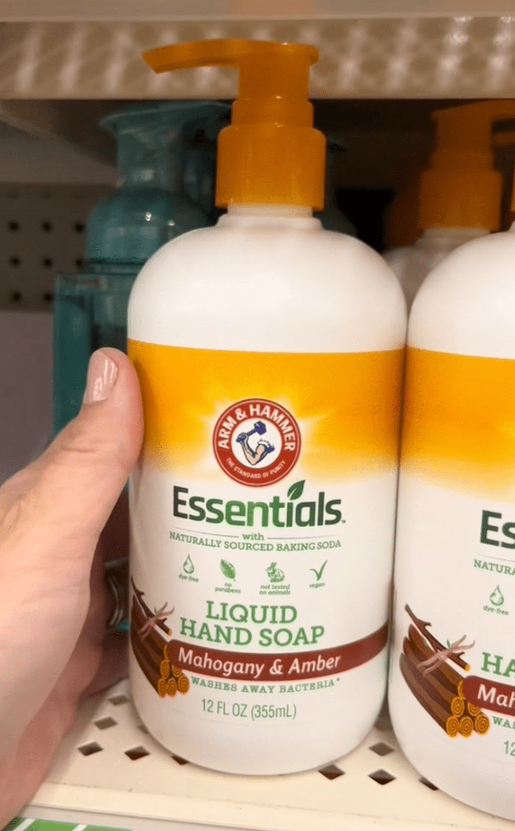 Bottle of Arm & Hammer liquid hand soap at Dollar Tree