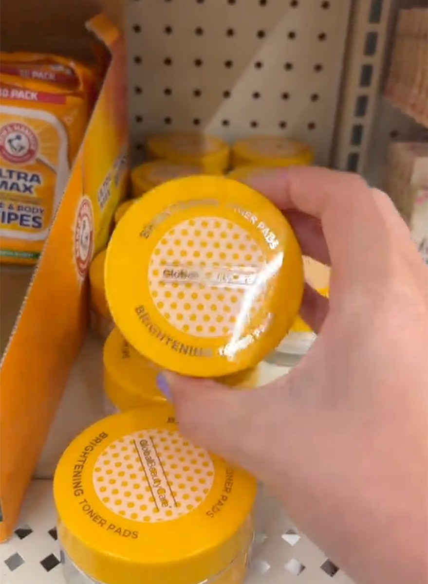 Brightening toner pads at Dollar Tree