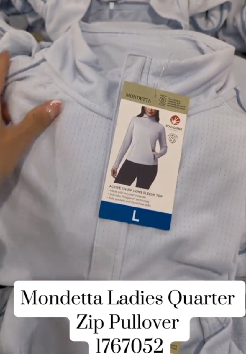 mondetta ladies quarter zip pullover