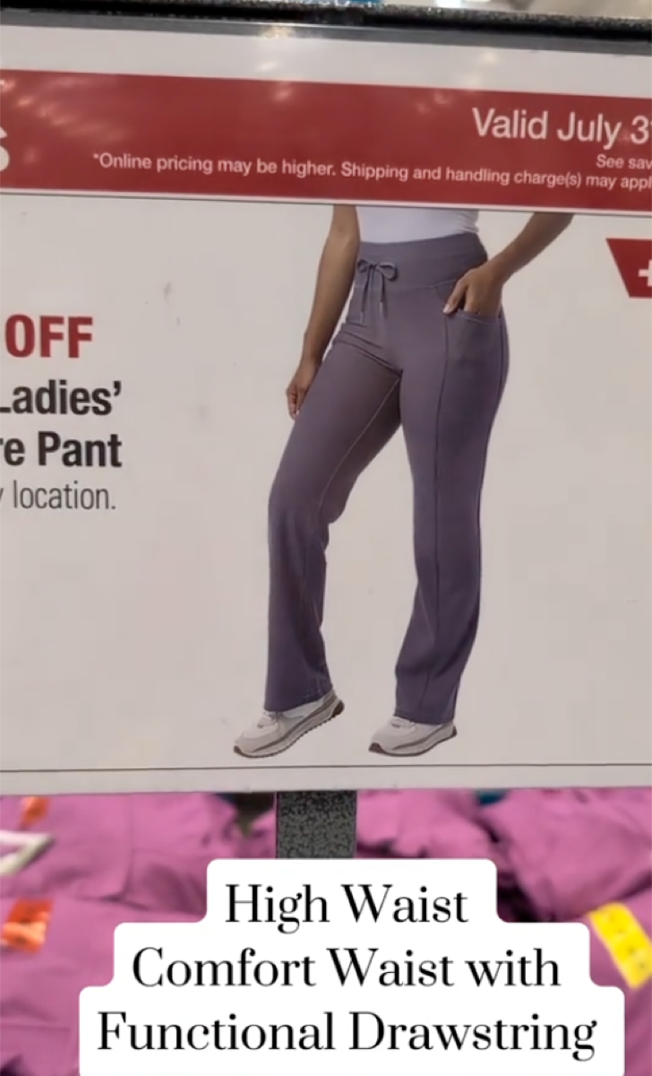 mini ribbed flare pants at costco