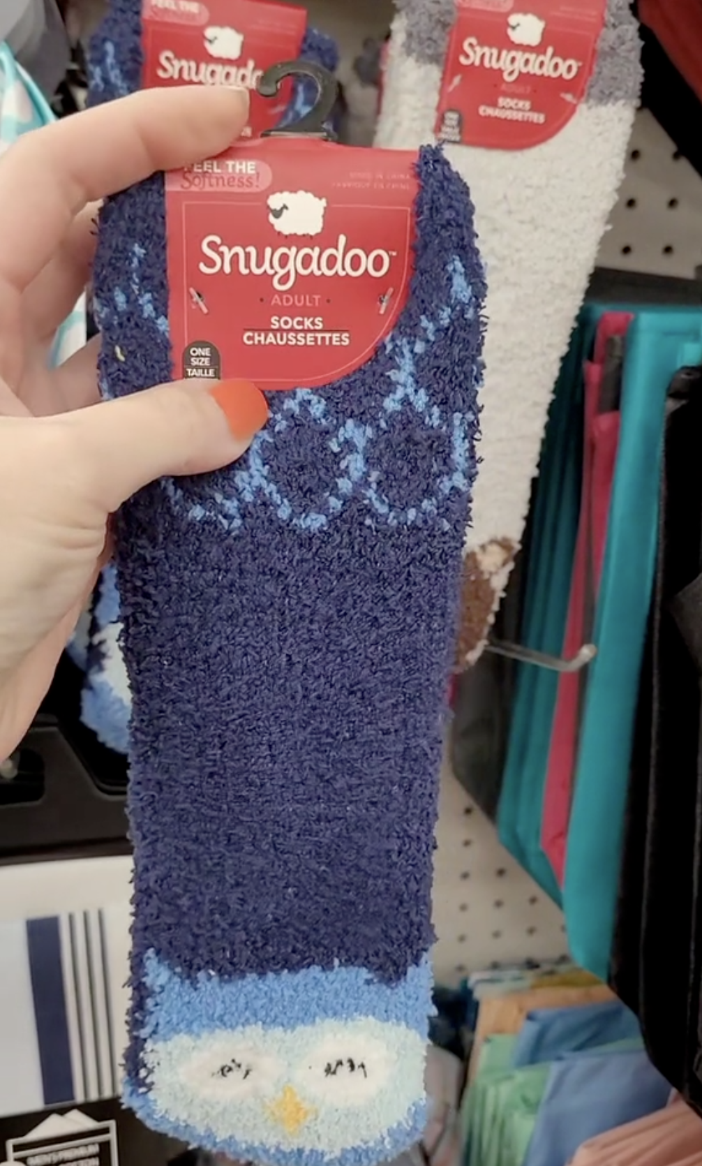 Snugadoo fuzzy socks at Dollar Tree