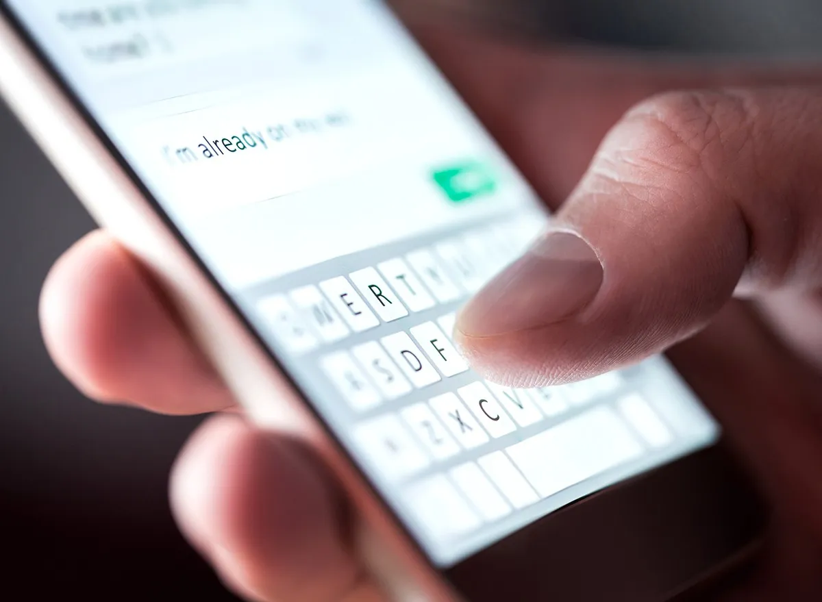 Text messages on a cell phone