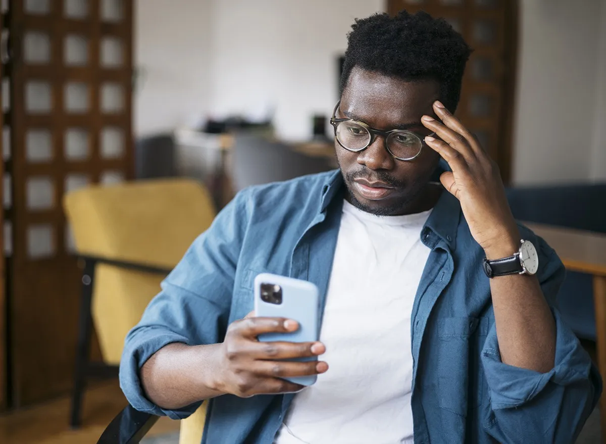Man looking at his phone