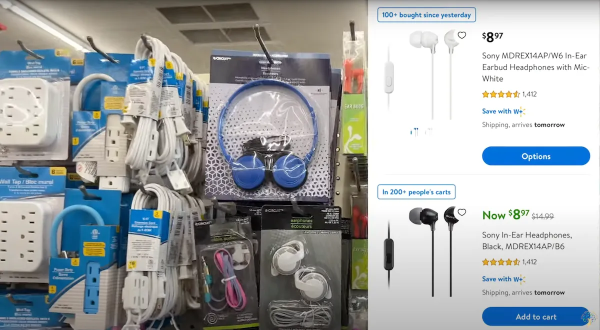 headphones at Dollar Tree vs. Walmart