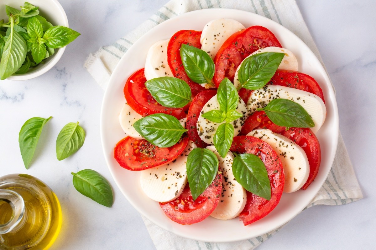 Mozzarella, tomato, and basil—caprese salad