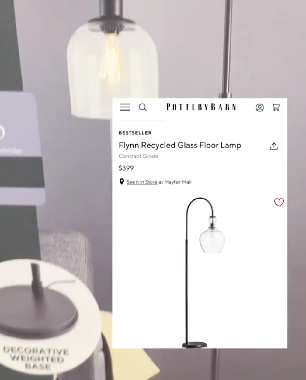 floor lamp at Walmart