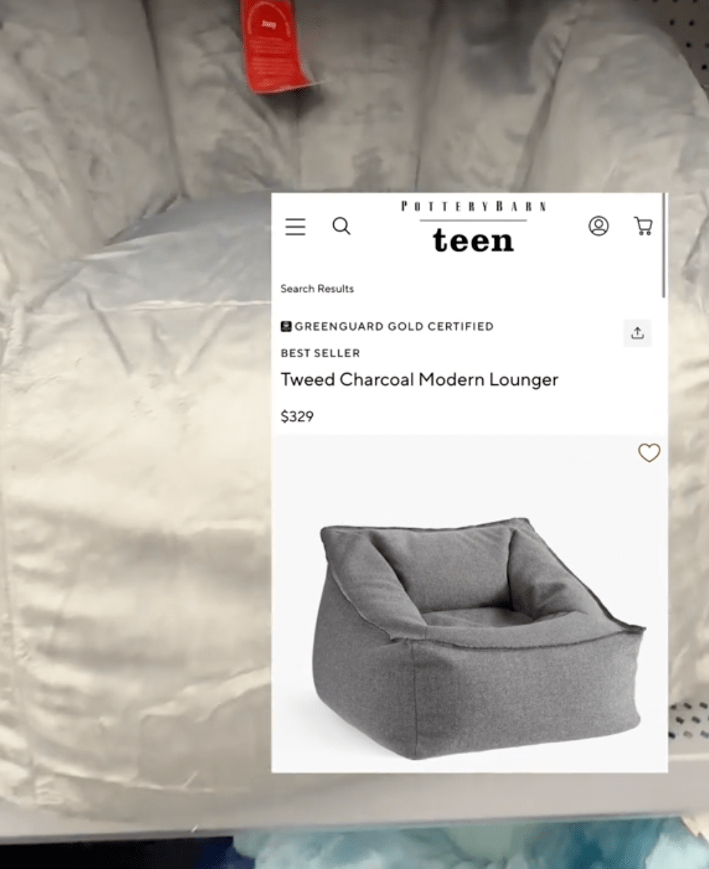 bean bag chair at Walmart