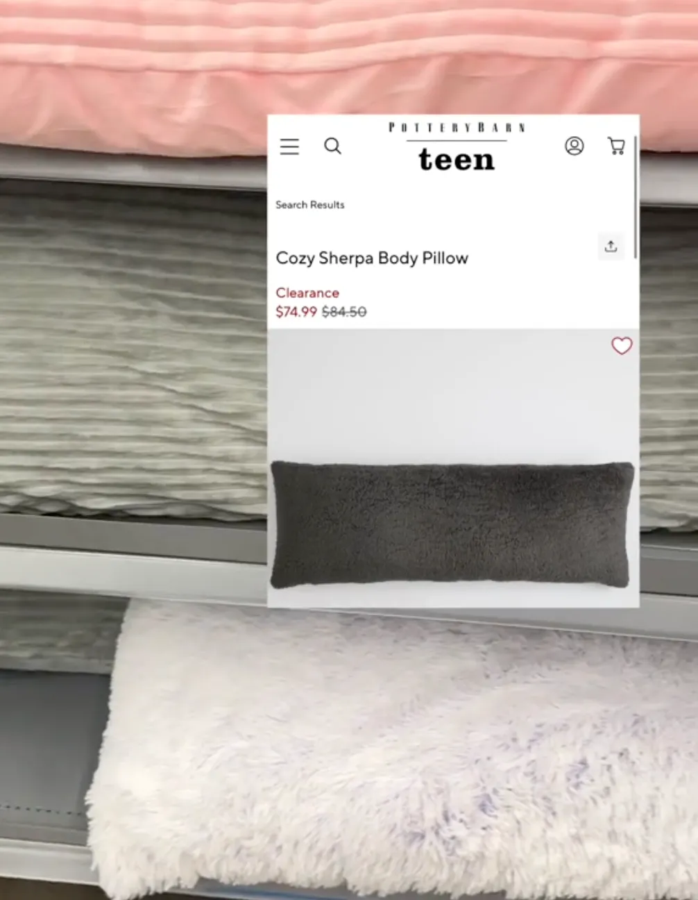 body pillows at Walmart