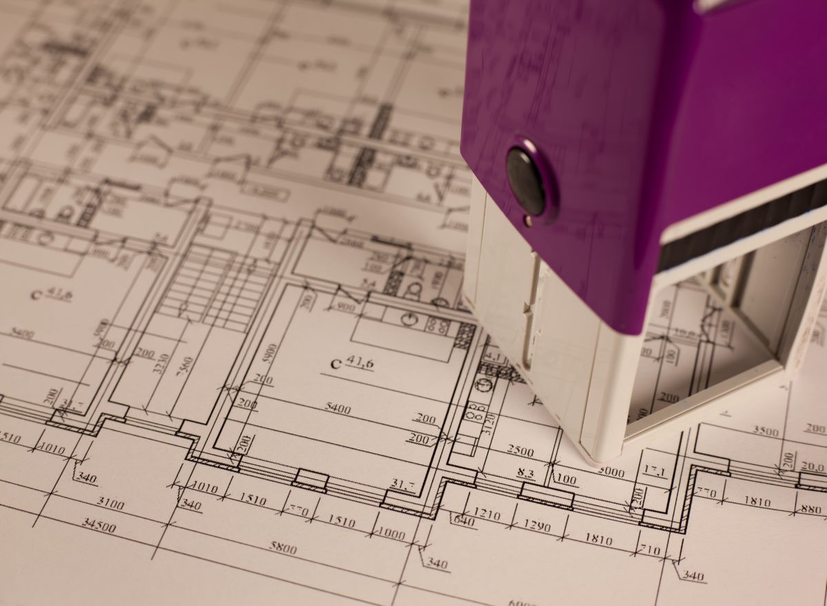 Stamped contstruction permit