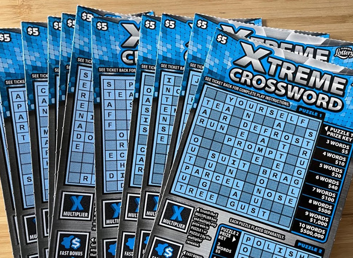 Extreme Crosswords scratch tickets