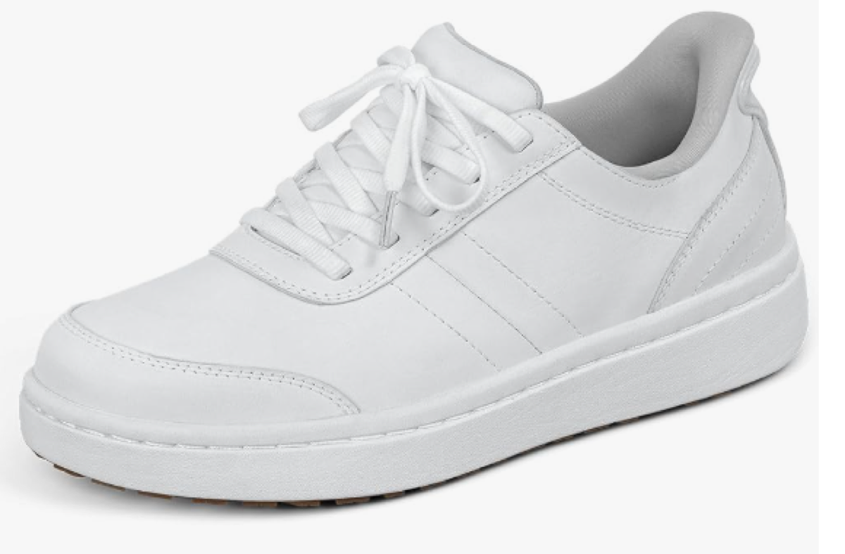 orthofeet white wander hands-free sneaker