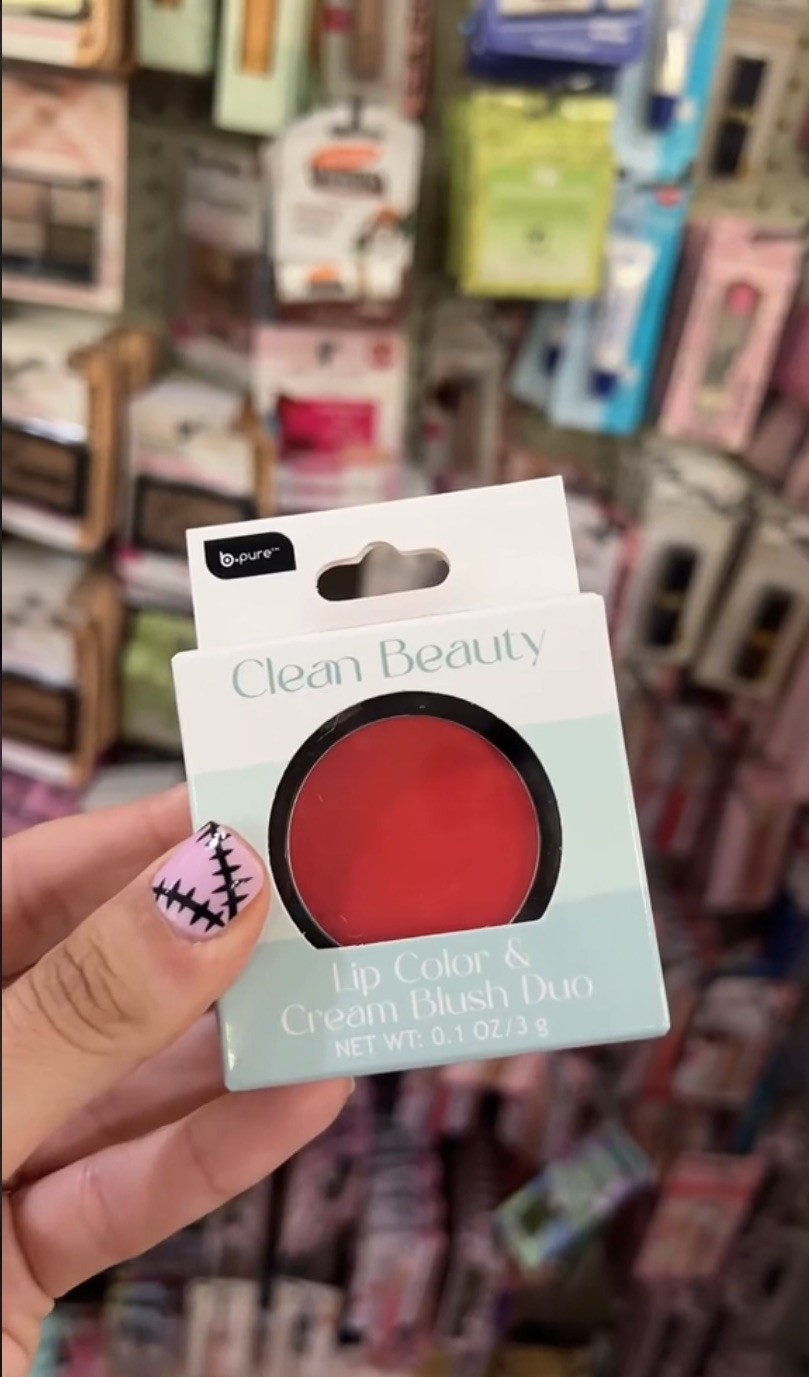 A close up of  B.Pure Lip Color & Cream Blush Duo