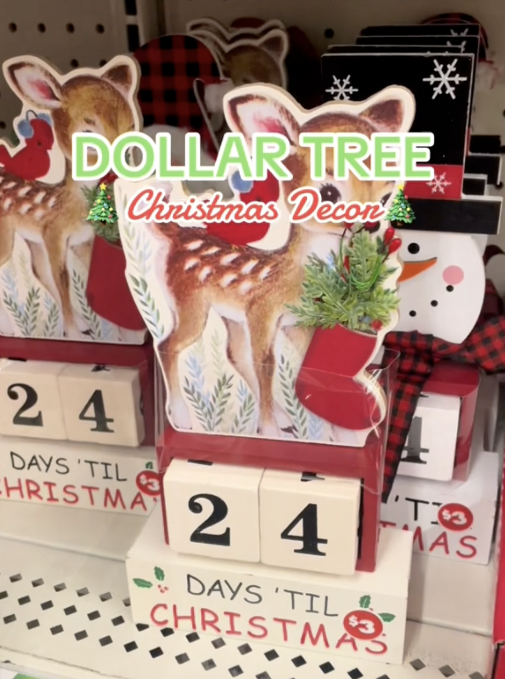 Christmas countdown blocks at Dollar Tree