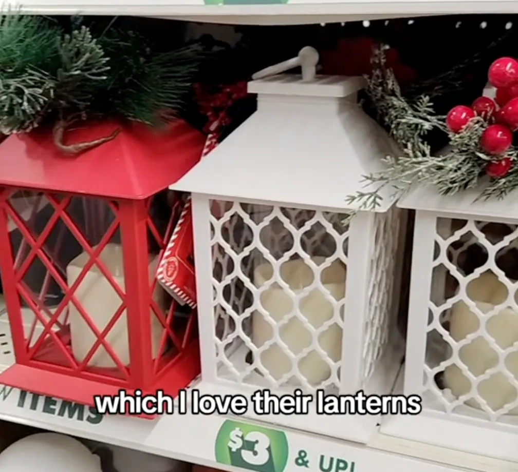 Christmas lanterns at Dollar Tree