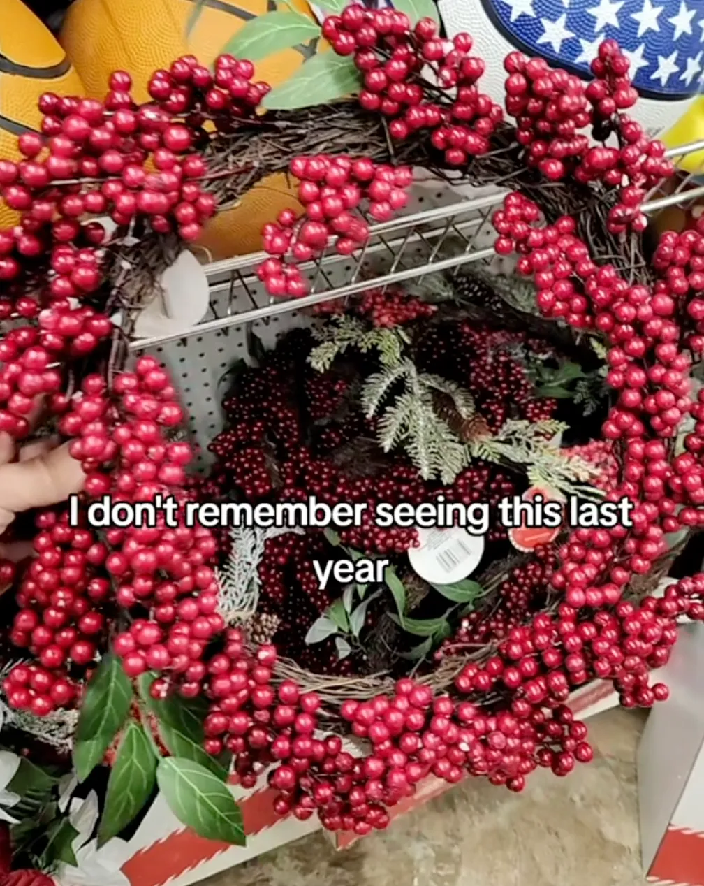 Christmas wreaths at Dollar Tree