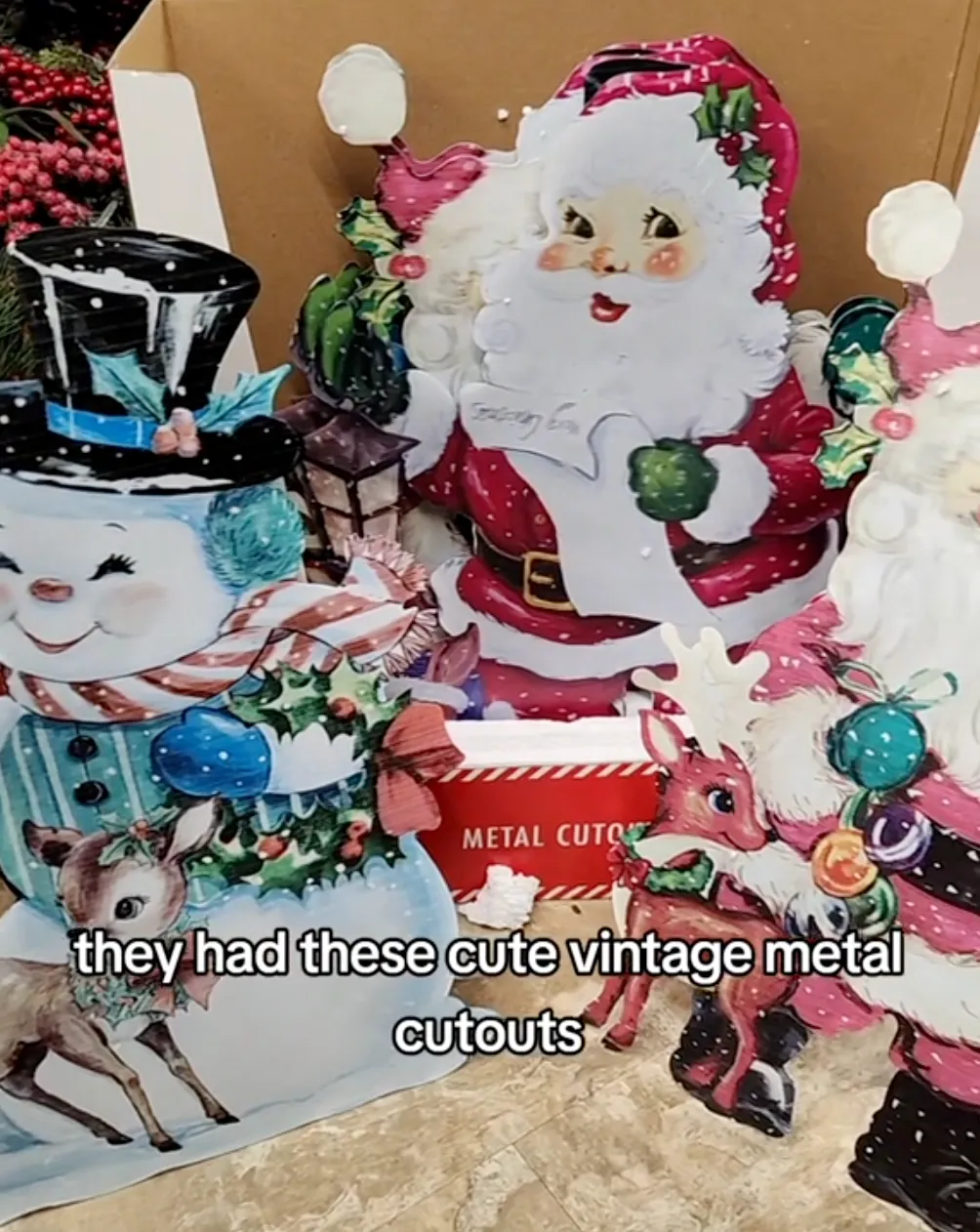 vintage metal cutouts for Christmas at Dollar Tree