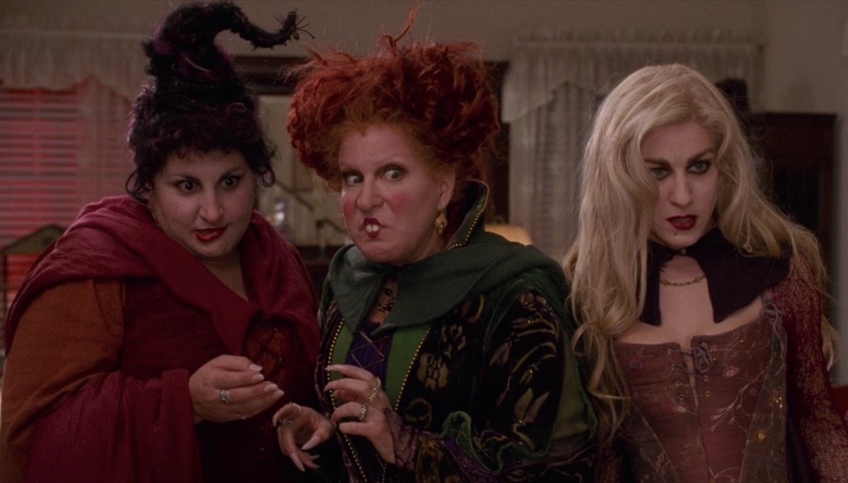 Bette Midler, Sarah Jessica Parker, and Kathy Najimy in "Hocus Pocus" in 1993