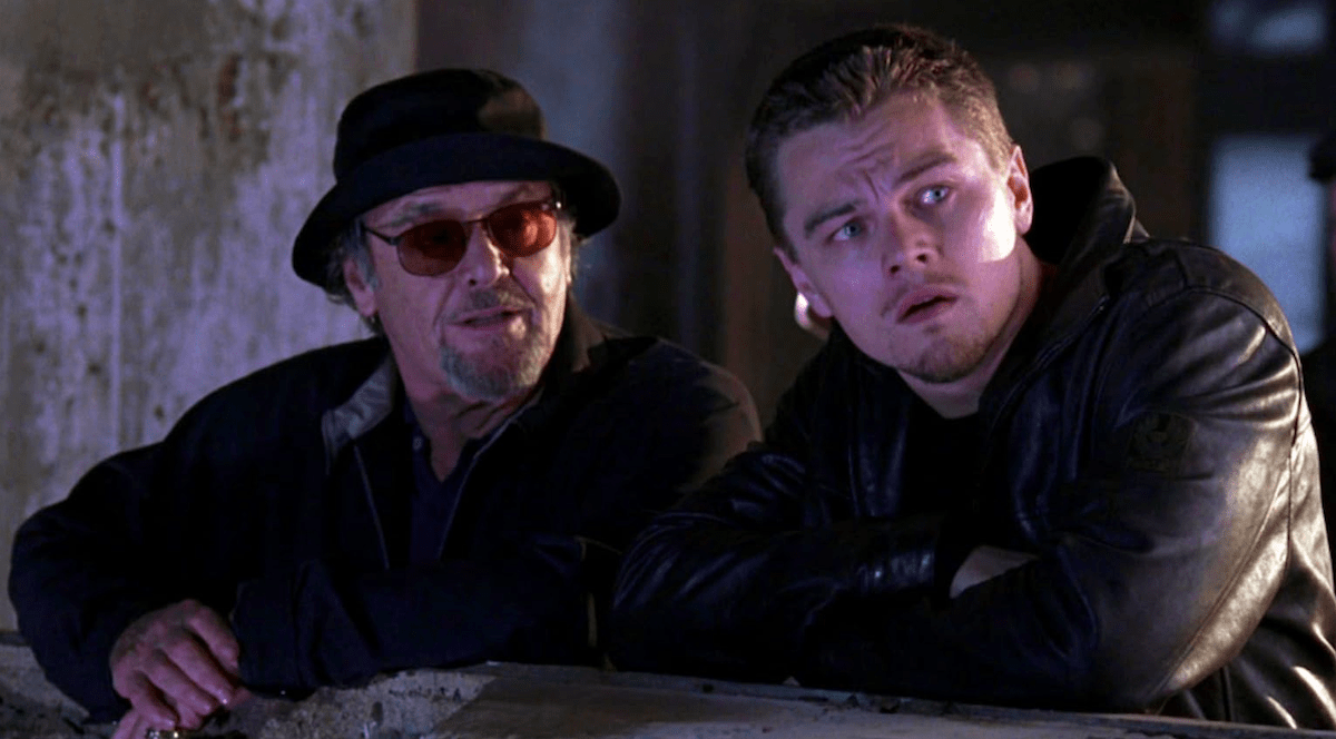 Jack Nicholson and Leonardo DiCaprio in The Departed