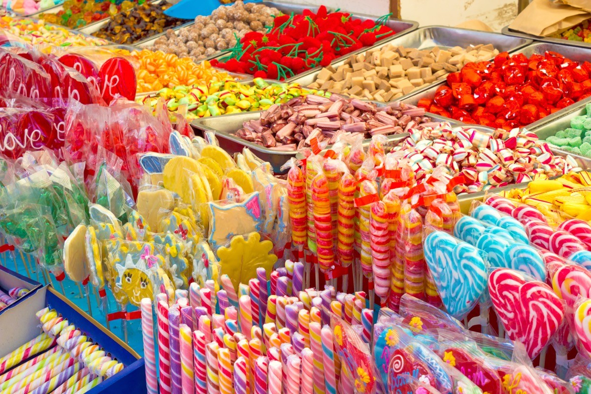 Bulk candy in a candy shop