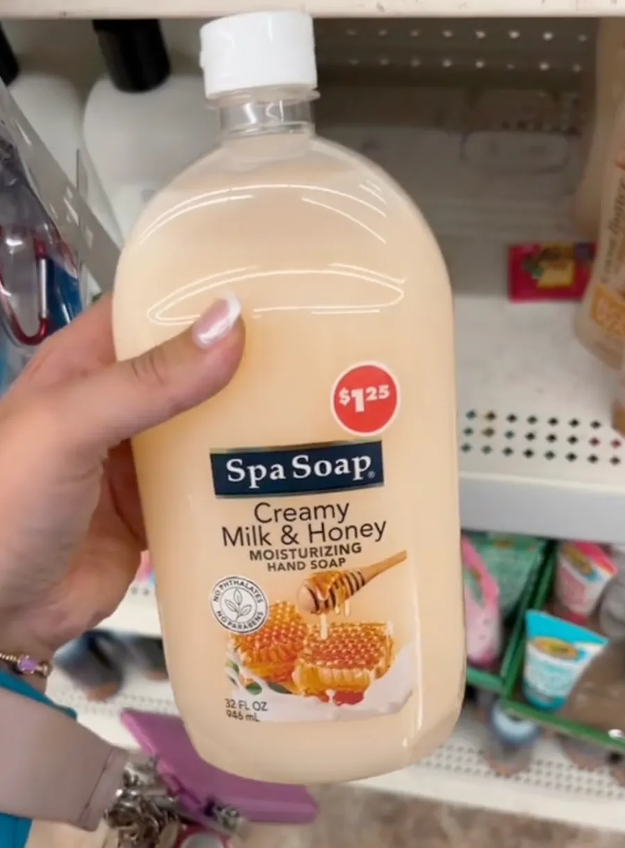 Spa Soap Creamy Milk & Honey Hand Soap at Dollar Tree