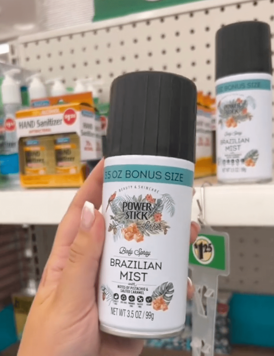 Power Stick Brazilian Mist Body Spray at Dollar Tree