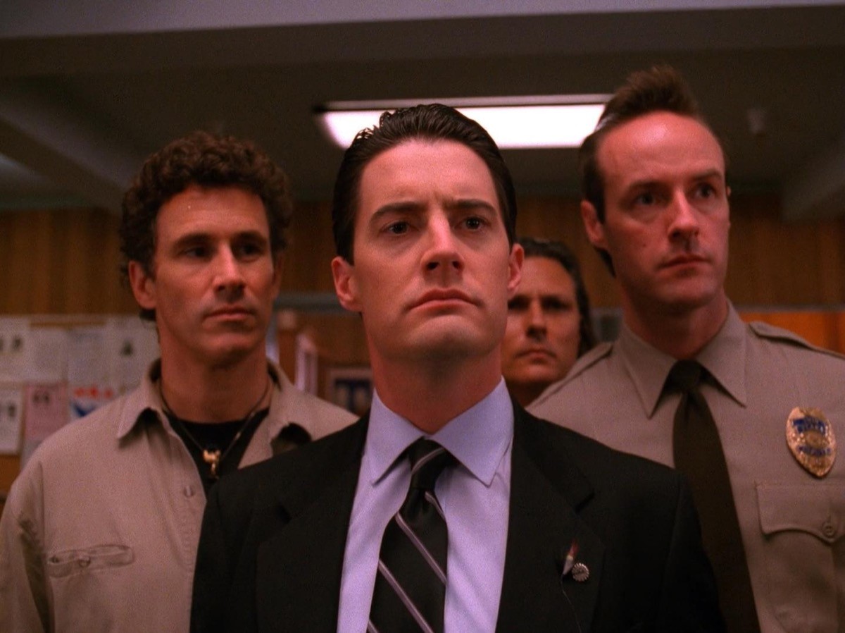 Michael Ontkean, Kyle MacLachlan, Michael Horse, and Harry Goaz in Twin Peaks
