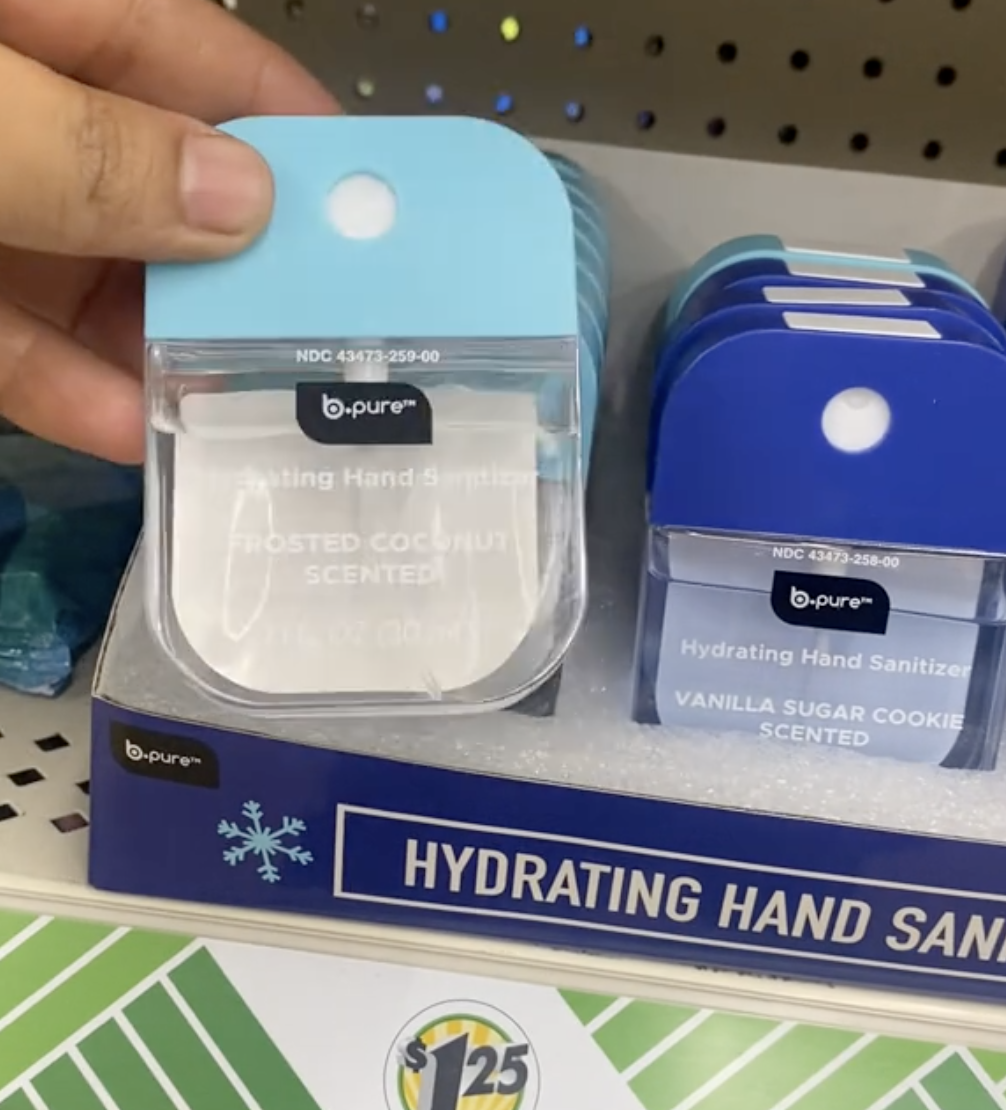 hand sanitizers at Dollar Tree