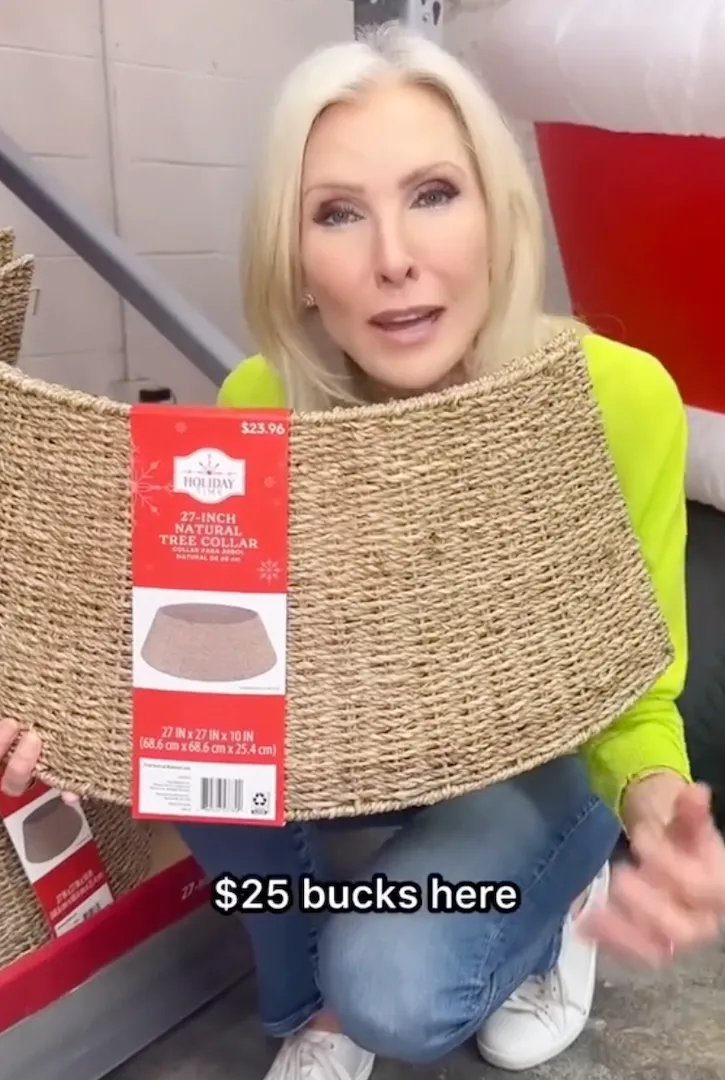 Dupe for Pottery Barn's Handcrafted Beachcomber Basket Tree Collar