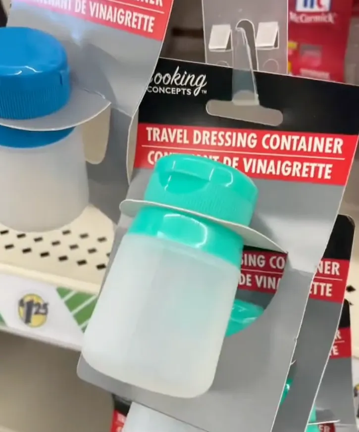 Travel dressing containers at Dollar Tree