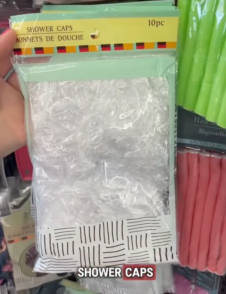 Shower caps at Dollar Tree