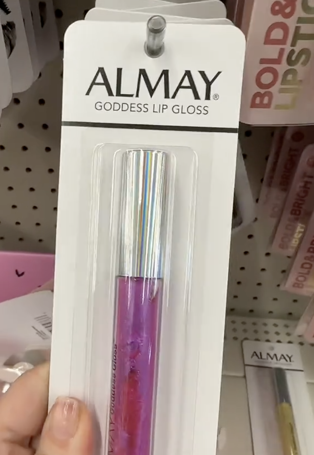 purple Almay lip gloss at Dollar Tree