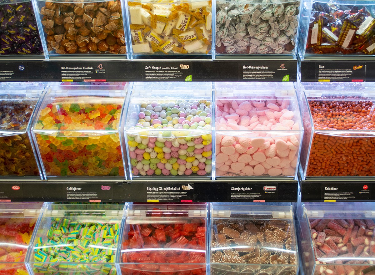 Candy sold in bulk at a grocery store