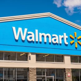 closeup of a Walmart storefront