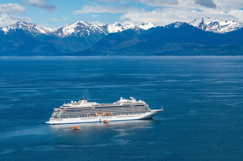 A Viking cruise ship in Alaska