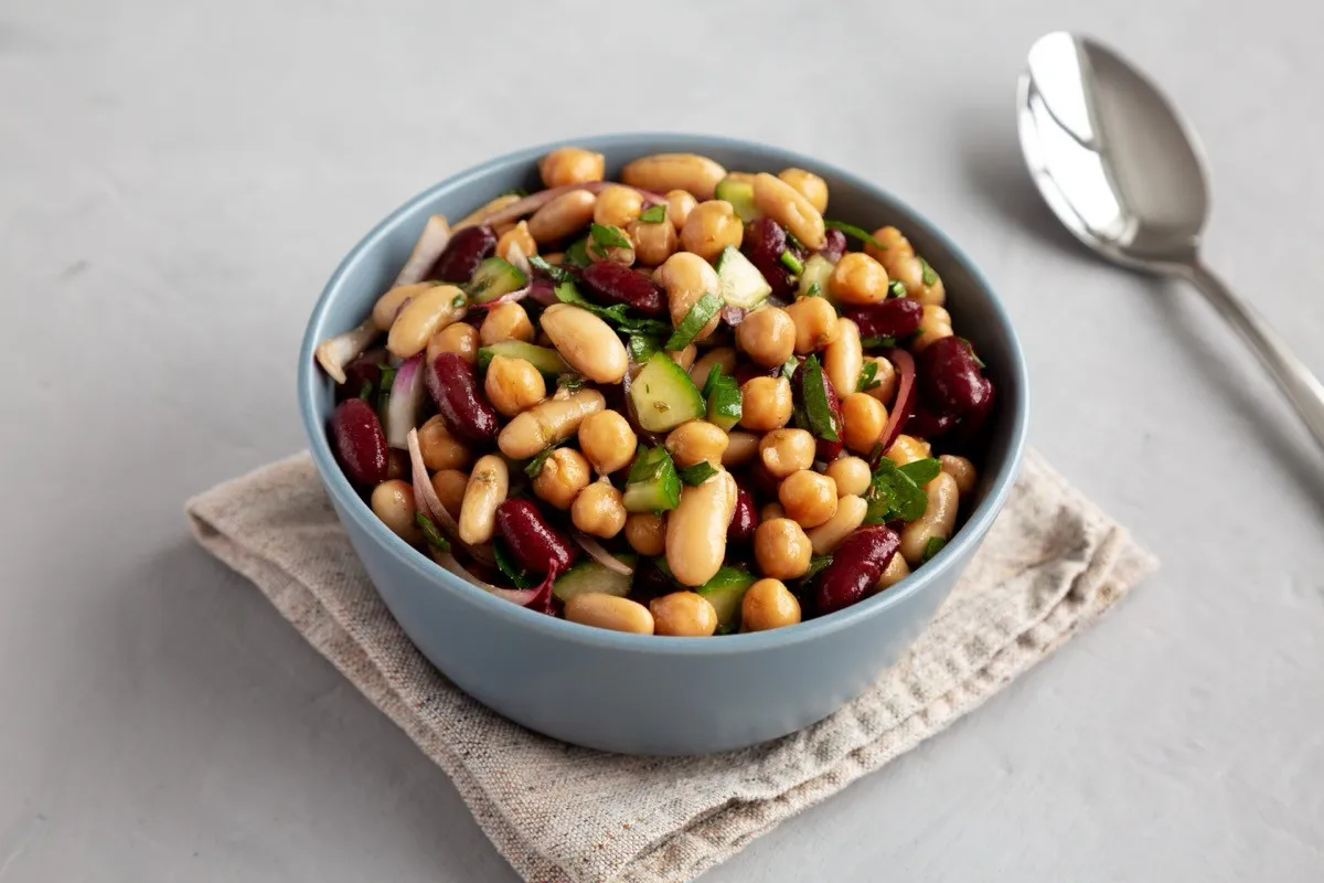 bowl of bean salad