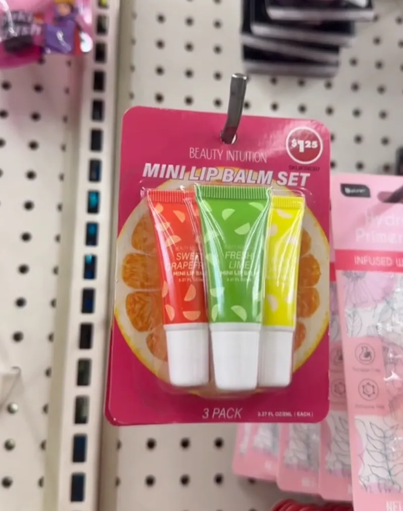 Beauty Intuition's Mini Lip Balm Set at Dollar Tree