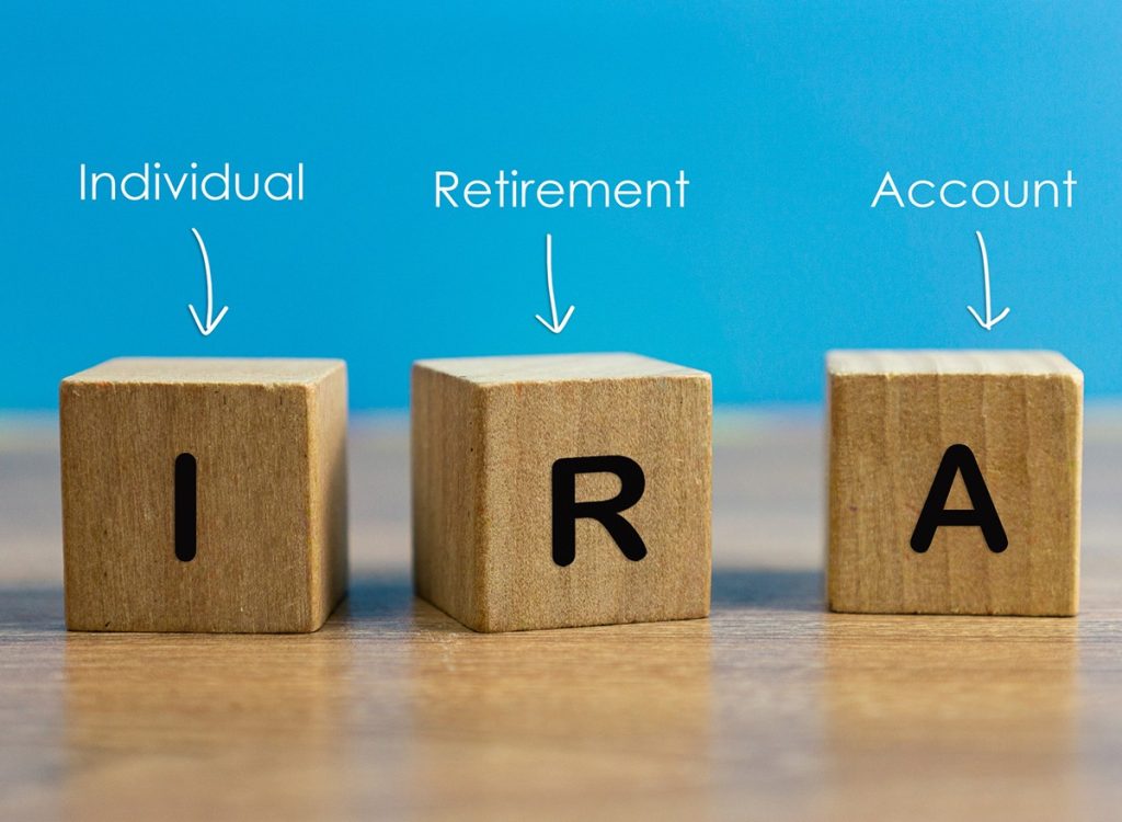 IRA (Independent Retirement Account) written on block letters