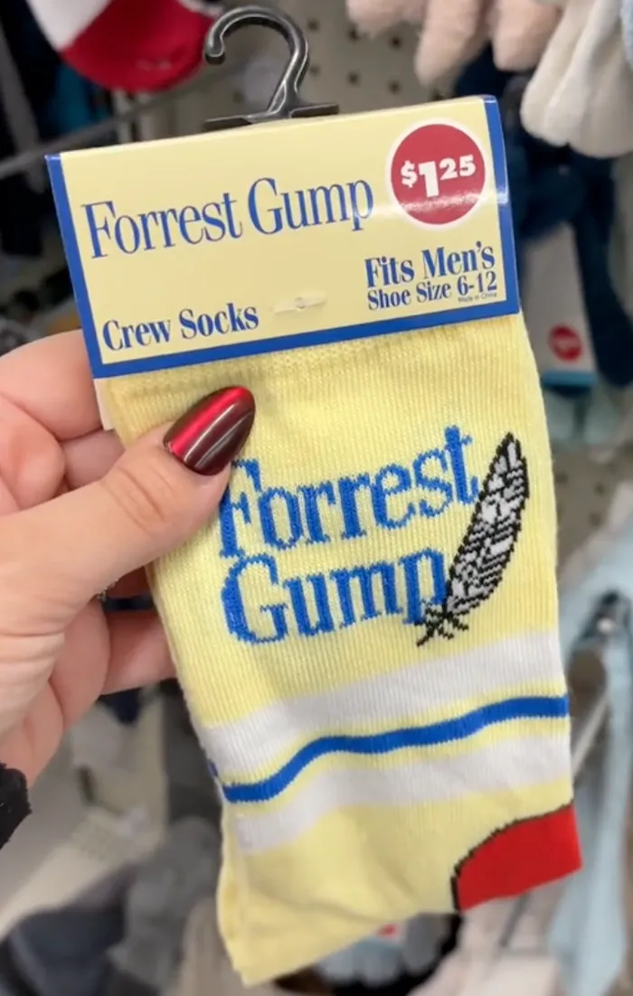 Forrest Gump socks at Dollar Tree