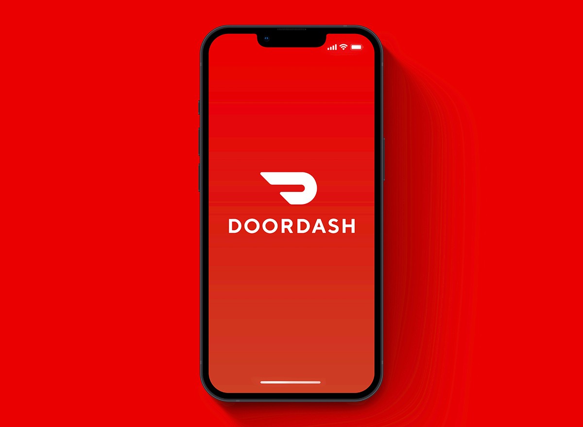 Doordash app on a mobile phone
