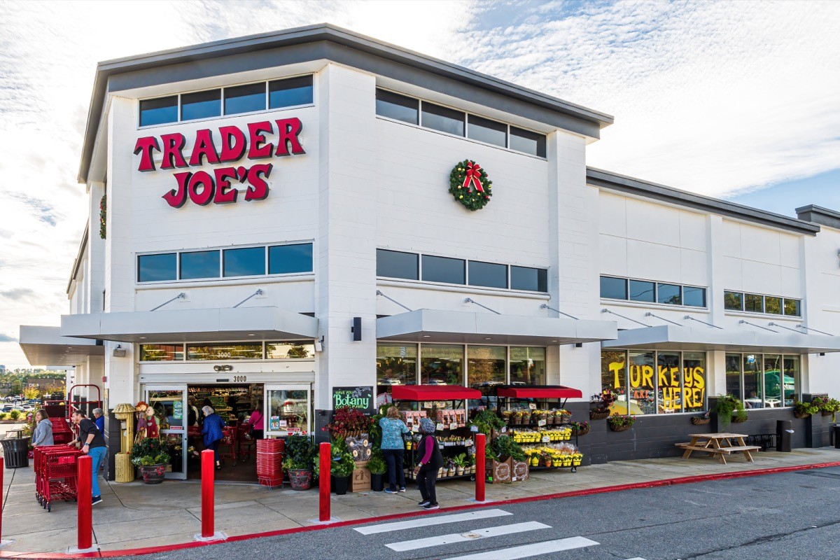 the outside of a Trader Joe's store