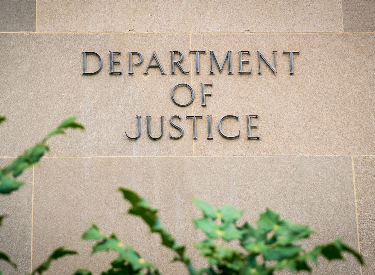 The United States Department of Justice (DOJ) in Washington D.C., USA