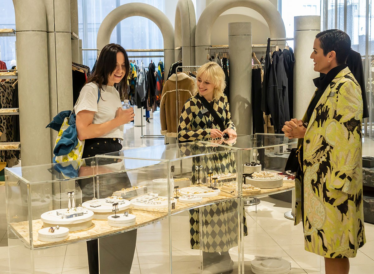 Customers shopping at Nordstrom