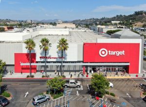 aerial view of a target store